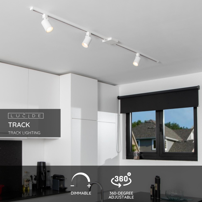 Lucide TRACK NIGEL Track spot - 1-okruhový systém osvetlenia trate - 1xGU10 - biely (predĺženie)